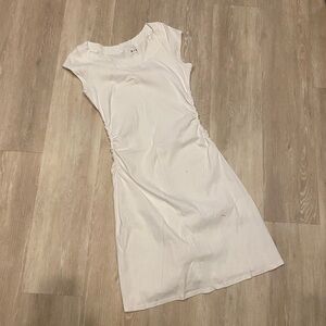 3 dots white cotton dress